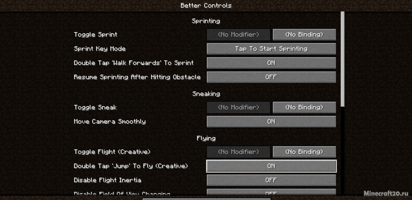 Мод Better Controls 1.19.2/1.18.2 (Переключаемые сочетания клавиш) | 1-11-2022, 18:20 - Моды для Minecraft / Fabric / 1.19.2 / 1.19.1 / 1.19 / 1.18.2 / 1.18.1 / 1.17.1 / 1.16.5 / 1.15.2