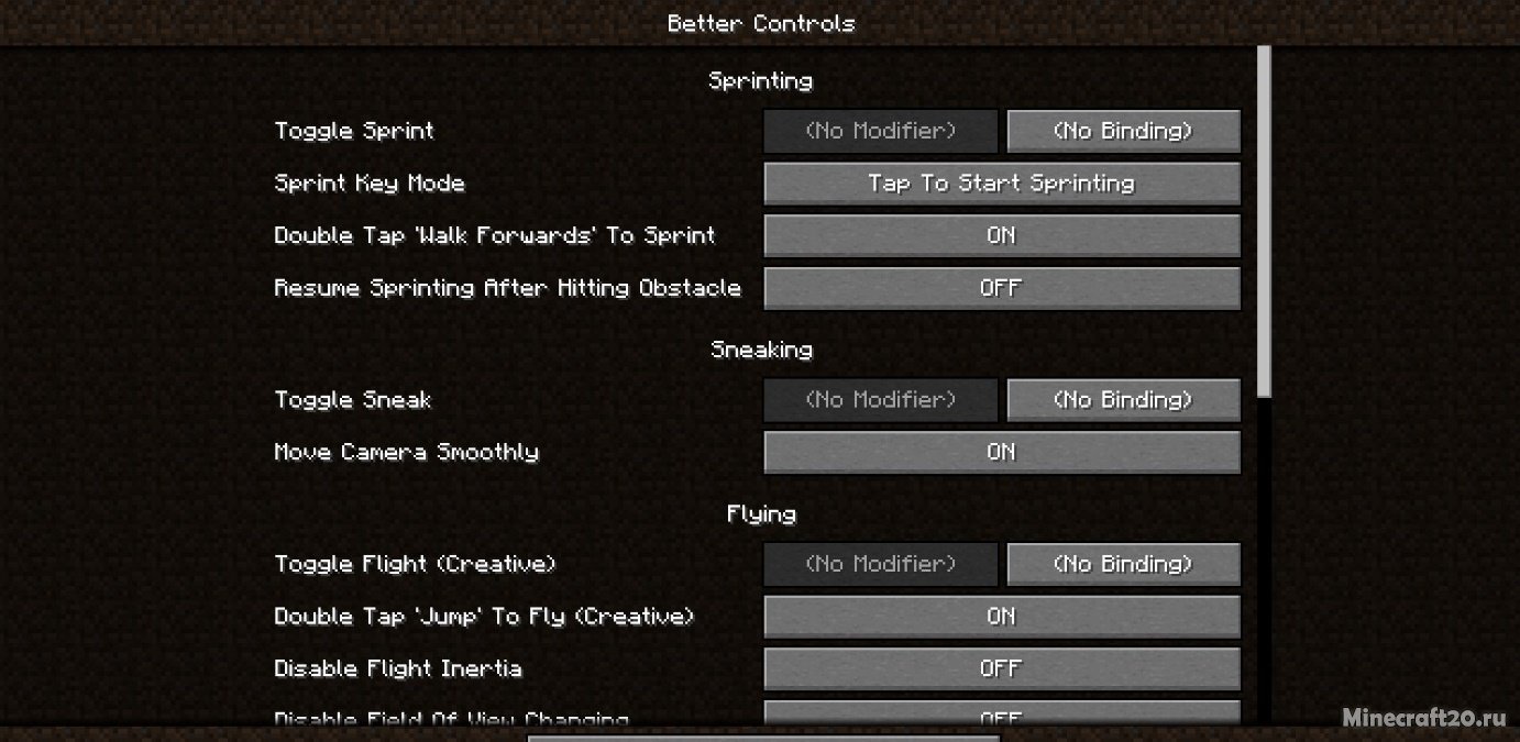 Мод Better Controls 1.19.2/1.18.2 (Переключаемые сочетания клавиш) | 1-11-2022, 18:20 - Моды для Minecraft / Fabric / 1.19.2 / 1.19.1 / 1.19 / 1.18.2 / 1.18.1 / 1.17.1 / 1.16.5 / 1.15.2