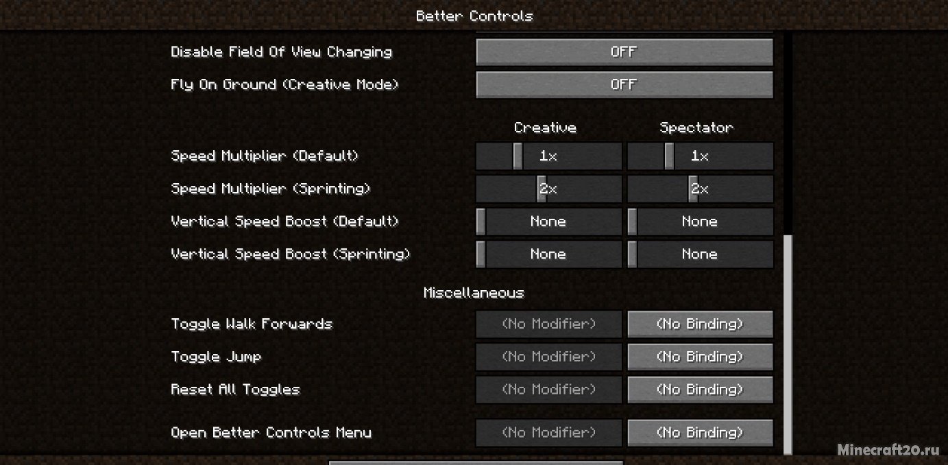 Мод Better Controls 1.19.2/1.18.2 (Переключаемые сочетания клавиш) | 1-11-2022, 18:20 - Моды для Minecraft / Fabric / 1.19.2 / 1.19.1 / 1.19 / 1.18.2 / 1.18.1 / 1.17.1 / 1.16.5 / 1.15.2