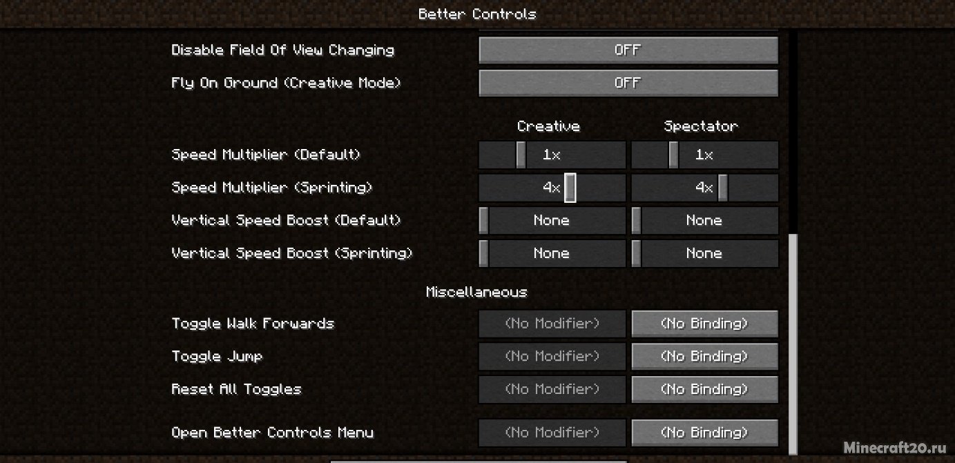 Мод Better Controls 1.19.2/1.18.2 (Переключаемые сочетания клавиш) | 1-11-2022, 18:20 - Моды для Minecraft / Fabric / 1.19.2 / 1.19.1 / 1.19 / 1.18.2 / 1.18.1 / 1.17.1 / 1.16.5 / 1.15.2