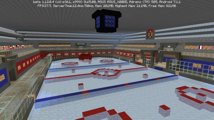 Мод Hockey для Minecraft PE добавляет хоккейный инвентарь и ледовый стадион