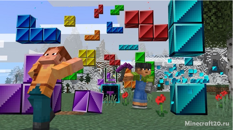 Объединение Minecraft и Tetris