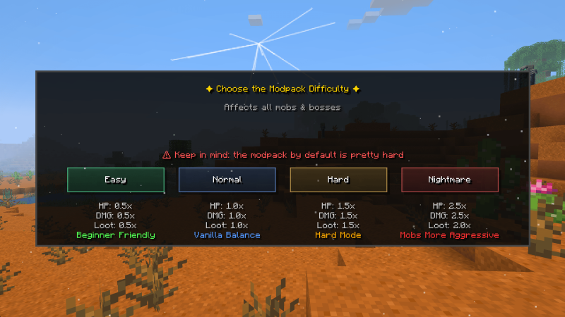Мод Difficulty Choose 1.20.1 (Динамическая сложность мира) | 7-03-2026, 19:14 - Моды для Minecraft / Инструменты / 1.20.1