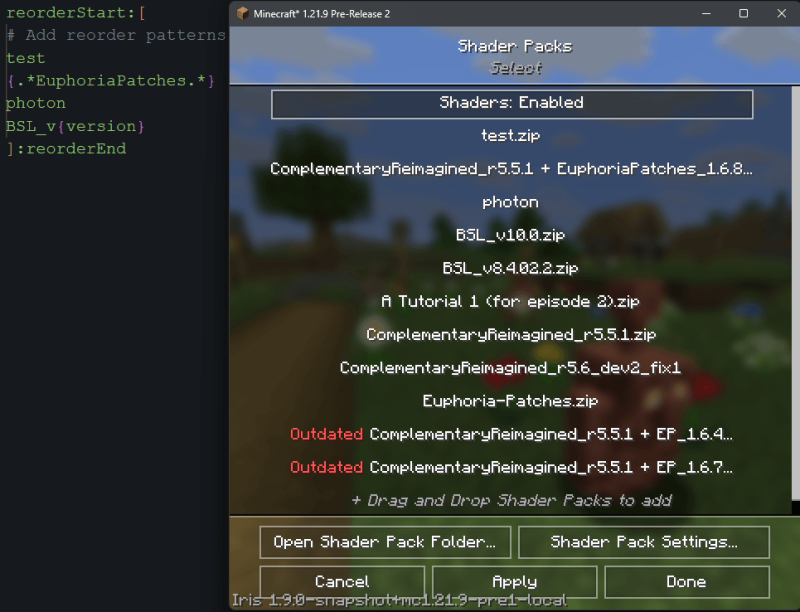 Мод Iris/Oculus Shader Folder 26.1/1.21.11 (Организация шейдеров Iris/Oculus) | Сегодня, 19:14 - Моды для Minecraft / Инструменты / Ядра (Библиотеки) / 1.14 / 1.14.1 / 1.14.2 / 1.14.3 / 1.14.4 / 1.15 / 1.15.1 / 1.15.2 / 1.16 / 1.16.1  / 1.16.2  / 1.16.3 / 1.16.4 / 1.17 / 1.16.5 / 1.17.1 / 1.18 / 1.18.1 / 1.18.2 / 1.19 / 1.19.1 / 1.19.2 / 1.19.3 / 1.19.4 / 1.20 / 1.20.1 / 1.20.2 / 1.20.4 / 1.20.5 / 1.20.6 / 1.21 / 1.21.1 / 1.21.4 / 1.21.5 / 1.21.8 / 1.21.10 / 1.21.11 / 26.1