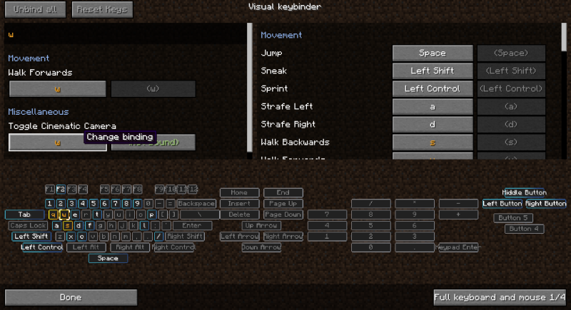 Мод Raw's Visual keybinder 1.21.1/1.19.2 (Управление привязками клавиш) | 18-03-2026, 19:28 - Моды для Minecraft / Инструменты / 1.18.2 / 1.19.2 / 1.20.1 / 1.21 / 1.21.1