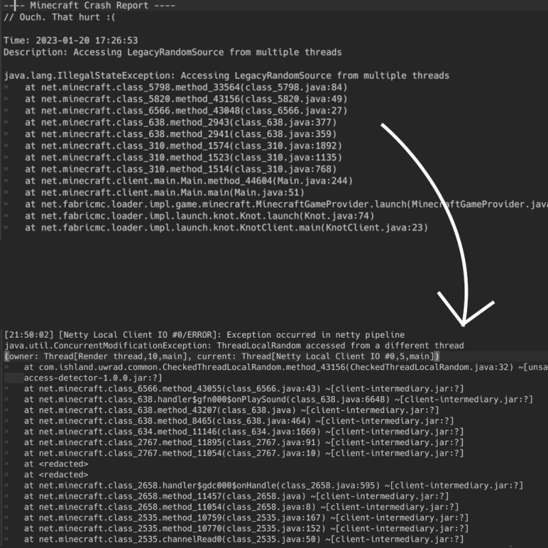 Мод Unsafe World Random Access Detector 1.21.11/1.19.3 (Диагностика многопоточности) | Сегодня, 18:17 - Моды для Minecraft / Инструменты / 1.19 / 1.19.1 / 1.19.2 / 1.19.3 / 1.19.4 / 1.20 / 1.20.1 / 1.20.2 / 1.20.4 / 1.20.5 / 1.20.6 / 1.21 / 1.21.1 / 1.21.4 / 1.21.5 / 1.21.8 / 1.21.10 / 1.21.11