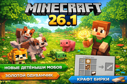 Скачать Майнкрафт 26.1 (Крошечный захват)