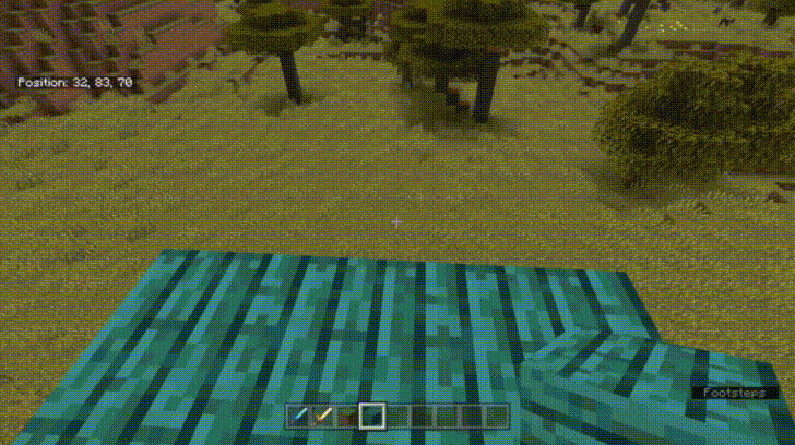 Reach around block placing demo