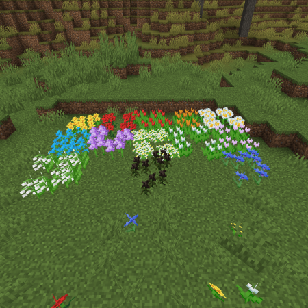 Мод Flower Patch 26.1.1/1.21.11 (Цветочные композиции)