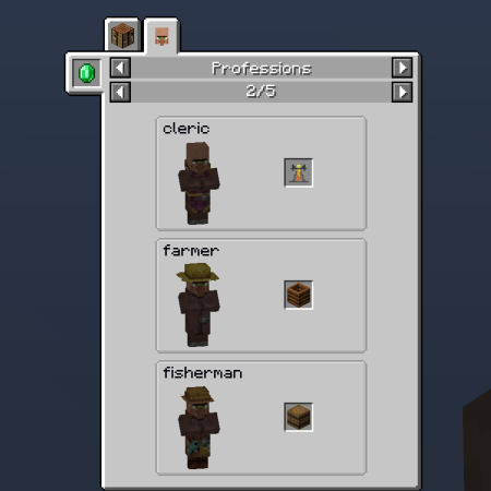 Мод Just Enough Professions (JEP) 26.1.2/1.21.11 (JEI расширение для профессий)