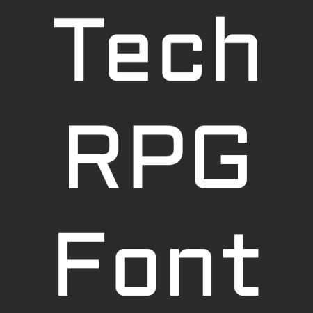 Tech RPG Font 26.1.2/1.21.5 (Современный технологичный шрифт 32x)