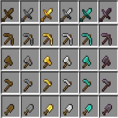 Tiny PVP Swords and Tools 26.1.2/1.21.11 (Миниатюрное PvP-оформление 16x)