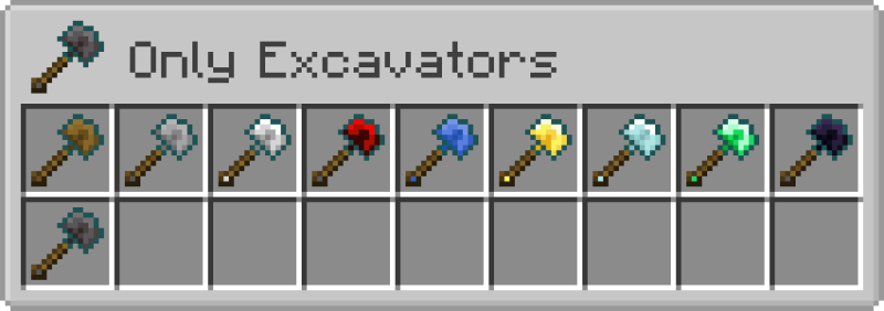 Мод Only Excavators 1.21.11/1.19.4 (инструменты, лопаты, копание) | 24-04-2026, 20:06 - Моды для Minecraft / Оружие / Броня / Инструменты / 1.19 / 1.19.1 / 1.19.2 / 1.19.3 / 1.19.4 / 1.20 / 1.20.1 / 1.20.2 / 1.20.4 / 1.20.6 / 1.21 / 1.21.1 / 1.21.4 / 1.21.5 / 1.21.8 / 1.21.10 / 1.21.11