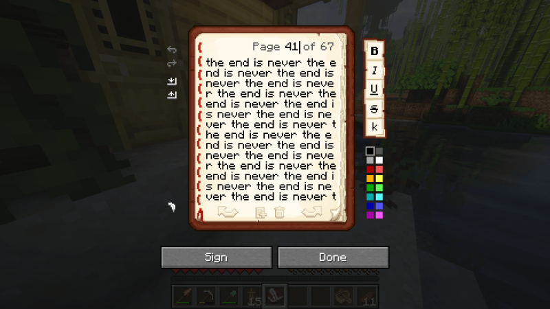 Мод Scribble 26.1.2/1.21.11 (Удобный редактор книг) | 14-04-2026, 15:31 - Моды для Minecraft / Инструменты / 1.20 / 1.20.1 / 1.20.4 / 1.20.5 / 1.20.6 / 1.21 / 1.21.1 / 1.21.4 / 1.21.5 / 1.21.8 / 1.21.10 / 1.21.11 / 26.1 / 26.1.1 / 26.1.2