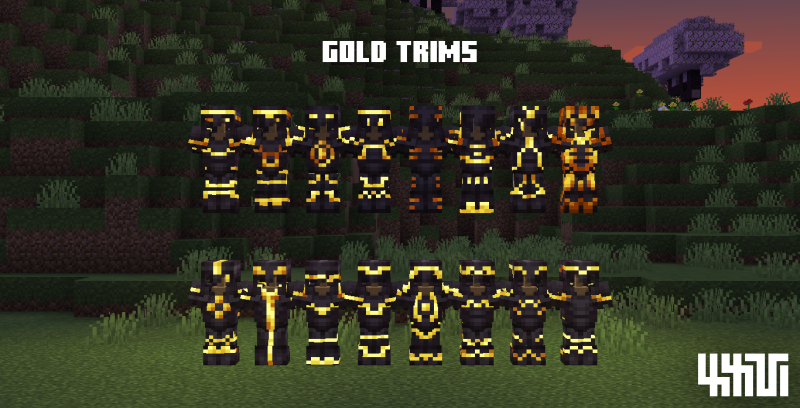 XXVI's Shiny Armor Trims (Светящиеся броневые украшения 16x) | Вчера, 20:23 - Текстуры для Minecraft / Текстуры 16x / Средневековые / Стандартные 