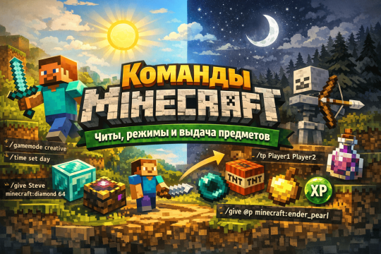 Чит-коды и команды в Майнкрафт (читы) 26.1.2 - 1.7.10