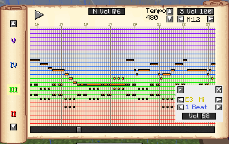 A music sheet screenshot from the Big Update