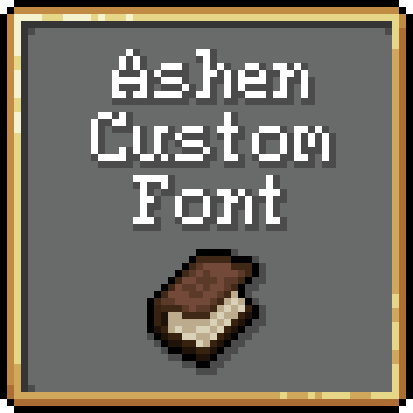 Ashen 16x Custom Font 1.21.5/1.19.2 (шрифт, средневековый, фэнтези, 16x 16x)