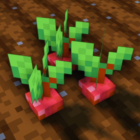 Crops 3D 1.19.3/1.18.2 (3D, растения, фермерство, ванильный 16x)