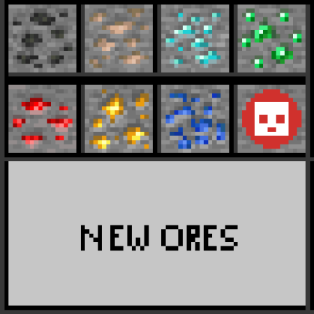New Ores 1.16.5/1.15.2 (руды, 1.17, обновление 16x)