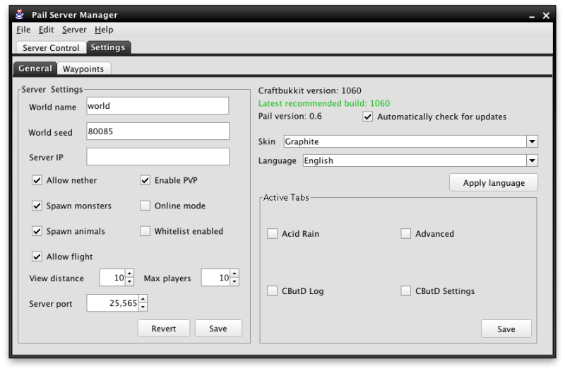 Плагин Pail 1.6.4 (GUI интерфейс для Bukkit) | 21-05-2026, 14:19 - Плагины для сервера / 1.6.4