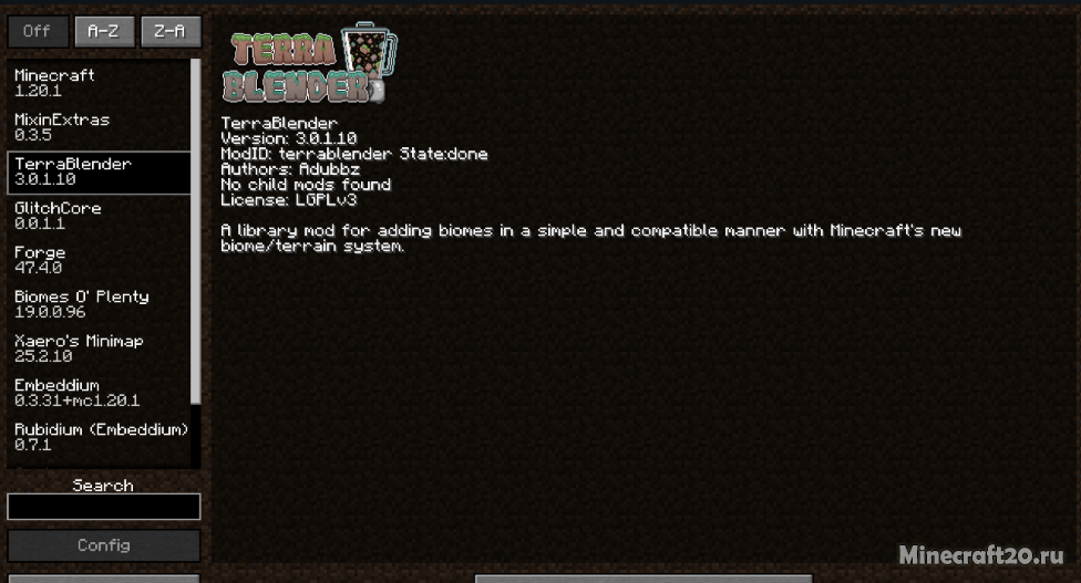 TerraBlender 1.21.11/1.19.4 (Мод библиотеки) | 4-03-2026, 15:39 - Моды для Minecraft / Миры и биомы / Ядра (Библиотеки) / 1.18.1 / 1.18.2 / 1.19 / 1.19.1 / 1.19.2 / 1.19.3 / 1.19.4 / 1.20 / 1.20.1 / 1.20.2 / 1.20.4 / 1.20.6 / 1.21 / 1.21.1 / 1.21.4 / 1.21.5 / 1.21.8 / 1.21.10 / 1.21.11