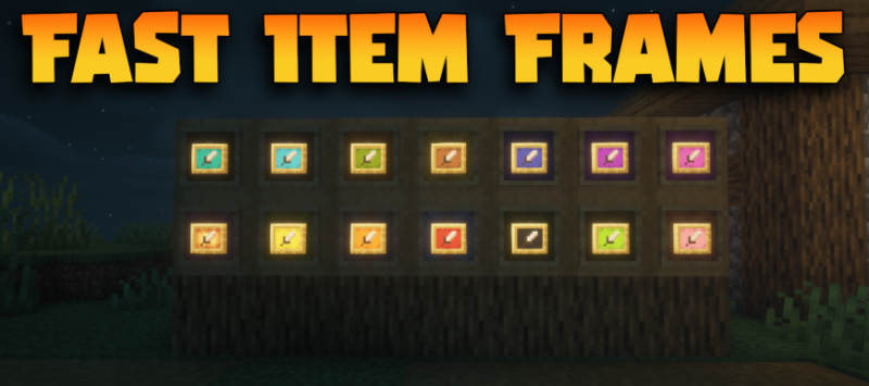 Мод Fast Item Frames 26.2/1.21.11 (производительность, рамки, предметы)