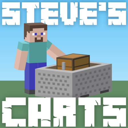 Мод CreeperHost Presents Steve's Carts 1.21.7/1.19.2 (автоматизация, вагонетки)