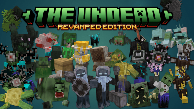 Мод THE UNDEAD REVAMPED 1.21.1/1.19.2 (новые зомби, нежить, сложность)