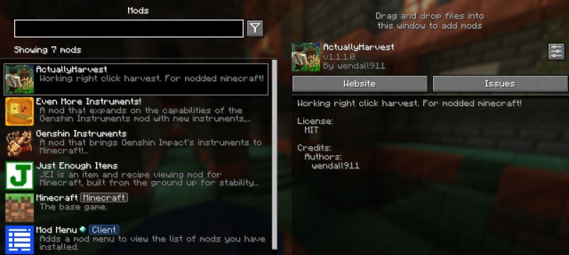 Мод Actually Harvest (right click and XP) 26.2/1.21.11 (Правый клик, сбор урожая) | 26-06-2026, 16:24 - Моды для Minecraft / Индустриальные / Деревья и растения / Инструменты / 1.20.1 / 1.20.4 / 1.20.6 / 1.21 / 1.21.1 / 1.21.4 / 1.21.5 / 1.21.8 / 1.21.10 / 1.21.11 / 26.1 / 26.1.1 / 26.1.2 / 26.2
