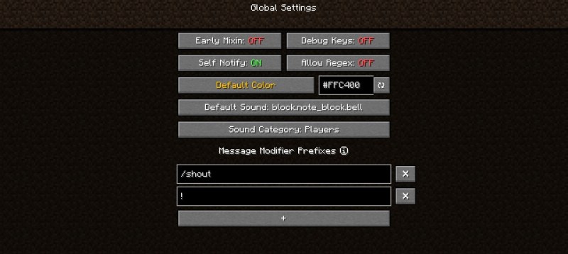 Мод Chat Notify 26.2/1.21.11 (уведомления, чат, звуки) | 20-06-2026, 18:37 - Моды для Minecraft / Инструменты / 1.19.3 / 1.19.4 / 1.20 / 1.20.1 / 1.20.2 / 1.21 / 1.21.1 / 1.21.4 / 1.21.5 / 1.21.8 / 1.21.10 / 1.21.11 / 26.1 / 26.1.1 / 26.1.2 / 26.2