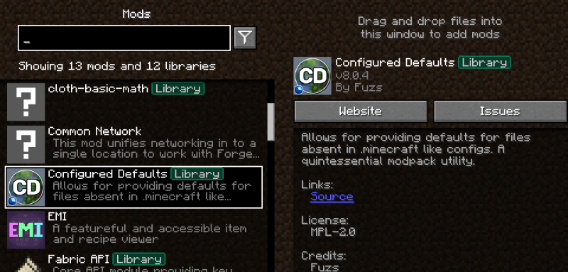 Мод Configured Defaults 26.2/1.21.11 (утилита для сборок) | 20-06-2026, 19:02 - Моды для Minecraft / Ядра (Библиотеки) / 1.16 / 1.16.1  / 1.16.2  / 1.16.3 / 1.16.4 / 1.17 / 1.16.5 / 1.17.1 / 1.18 / 1.18.1 / 1.18.2 / 1.19 / 1.19.1 / 1.19.2 / 1.19.3 / 1.19.4 / 1.20 / 1.20.1 / 1.20.2 / 1.20.4 / 1.21 / 1.21.1 / 1.21.4 / 1.21.5 / 1.21.8 / 1.21.10 / 1.21.11 / 26.1 / 26.1.1 / 26.1.2 / 26.2