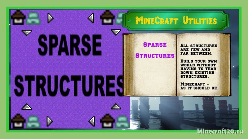 Мод Sparse Structures Reforged 1.20.2/1.19.2 (редкость структур, исследование)