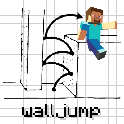 Мод Wall-Jump! 1.18.2/1.15.2 (паркур, прыжки по стенам)