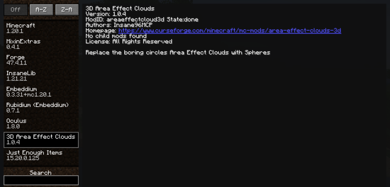 Мод Area Effect Clouds 3D 1.21.1/1.20.1 (Визуальные улучшения, 3D-эффекты) | 1-07-2026, 20:50 - Моды для Minecraft / RPG / Инструменты / 1.20.1 / 1.21.1