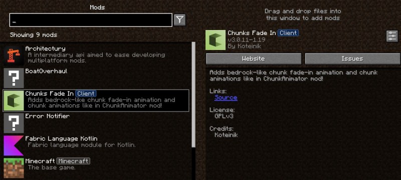Мод Chunks fade in 26.2/1.21.11 (Плавная анимация чанков) | 1-07-2026, 16:26 - Моды для Minecraft / Декор / Инструменты / 1.18.2 / 1.19 / 1.19.1 / 1.19.2 / 1.19.3 / 1.19.4 / 1.20 / 1.20.1 / 1.20.2 / 1.20.4 / 1.20.5 / 1.20.6 / 1.21 / 1.21.1 / 1.21.4 / 1.21.5 / 1.21.8 / 1.21.10 / 1.21.11 / 26.1 / 26.1.1 / 26.1.2 / 26.2