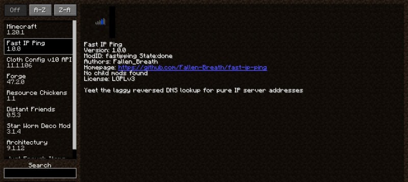 Мод Fast IP Ping 26.2/1.21.11 (Оптимизация подключения) | 1-07-2026, 20:45 - Моды для Minecraft / 1.14.4 / 1.15.2 / 1.16 / 1.16.1  / 1.16.2  / 1.16.3 / 1.16.4 / 1.17 / 1.16.5 / 1.17.1 / 1.18 / 1.18.1 / 1.18.2 / 1.19 / 1.19.1 / 1.19.2 / 1.19.3 / 1.19.4 / 1.20 / 1.20.1 / 1.20.2 / 1.20.4 / 1.20.5 / 1.20.6 / 1.21 / 1.21.1 / 1.21.4 / 1.21.5 / 1.21.8 / 1.21.10 / 1.21.11 / 26.1 / 26.1.1 / 26.1.2 / 26.2