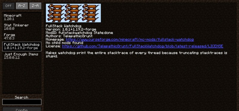 Мод FullStack Watchdog 1.21.1/1.20.4 (диагностика зависаний) | 18-07-2026, 21:06 - Моды для Minecraft / Инструменты / 1.16.5 / 1.17.1 / 1.18 / 1.18.1 / 1.18.2 / 1.19 / 1.19.1 / 1.19.2 / 1.19.3 / 1.19.4 / 1.20 / 1.20.1 / 1.20.2 / 1.20.4 / 1.20.5 / 1.20.6 / 1.21 / 1.21.1