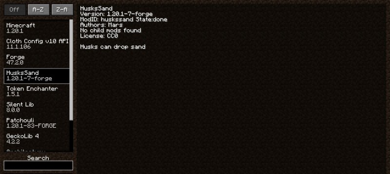 Мод Husks Drop Sand 26.2/1.21.11 (Хаски и песок) | 1-07-2026, 16:26 - Моды для Minecraft / Мобы / Деревья и растения / Миры и биомы / 1.16.5 / 1.17.1 / 1.18 / 1.18.1 / 1.18.2 / 1.19 / 1.19.1 / 1.19.2 / 1.19.3 / 1.19.4 / 1.20 / 1.20.1 / 1.20.2 / 1.20.4 / 1.20.5 / 1.20.6 / 1.21 / 1.21.1 / 1.21.4 / 1.21.5 / 1.21.8 / 1.21.10 / 1.21.11 / 26.1 / 26.1.1 / 26.1.2 / 26.2