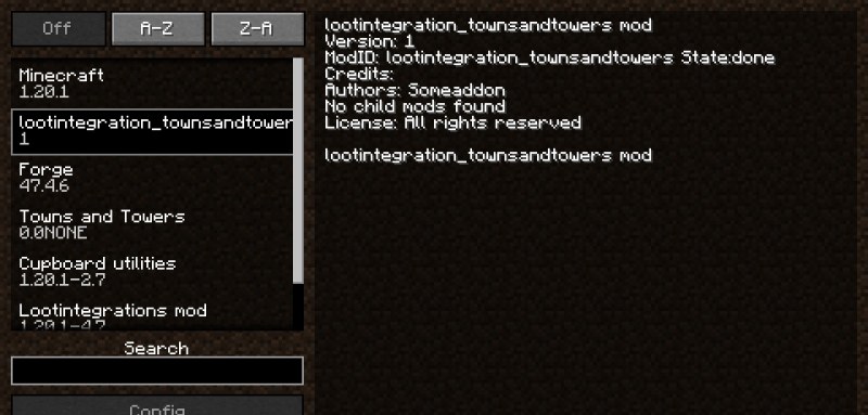 Мод Loot Integrations: Towns and Towers 26.2/1.21.11 (Улучшение лута) | 1-07-2026, 10:42 - Моды для Minecraft / 1.18.2 / 1.19.2 / 1.20.1 / 1.21 / 1.21.1 / 1.21.4 / 1.21.5 / 1.21.8 / 1.21.10 / 1.21.11 / 26.1 / 26.1.1 / 26.1.2 / 26.2