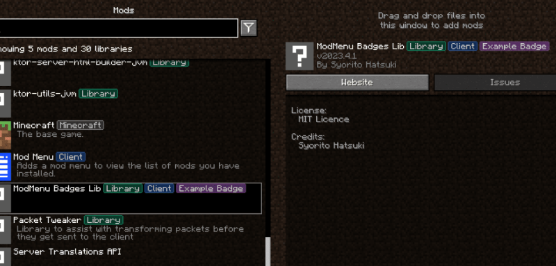 Мод ModMenu Badges Lib 26.2/1.21.11 (Библиотека для ModMenu) | 1-07-2026, 16:24 - Моды для Minecraft / Мини карта / Декор / Ядра (Библиотеки) / 1.18.2 / 1.19 / 1.19.1 / 1.19.2 / 1.19.3 / 1.19.4 / 1.20 / 1.20.1 / 1.20.2 / 1.20.4 / 1.20.5 / 1.20.6 / 1.21 / 1.21.1 / 1.21.4 / 1.21.5 / 1.21.8 / 1.21.10 / 1.21.11 / 26.1 / 26.1.1 / 26.1.2 / 26.2