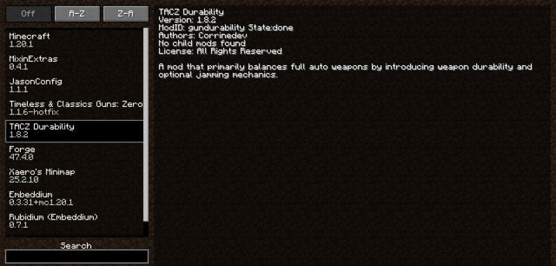 Мод TACZ: Durability (Timeless and Classics Guns) 1.21.1/1.19.2 (Настройка оружия TACZ) | 1-07-2026, 10:49 - Моды для Minecraft / Оружие / Броня / Инструменты / 1.19.2 / 1.20.1 / 1.21.1