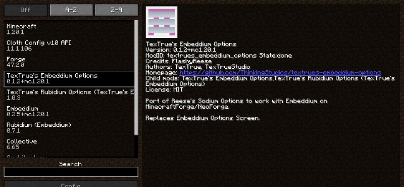 Мод TexTrue's Embeddium Options 1.20.4/1.19.2 (настройки видео интерфейс) | 10-07-2026, 11:28 - Моды для Minecraft / Инструменты / 1.16.4 / 1.16.5 / 1.18 / 1.18.2 / 1.19 / 1.19.1 / 1.19.2 / 1.20 / 1.20.1 / 1.20.2 / 1.20.4