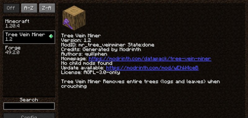 Мод Tree Vein Miner 26.2/1.21.11 (Автоматическая рубка деревьев) | 1-07-2026, 10:45 - Моды для Minecraft / Индустриальные / Инструменты / Датапаки / 1.17 / 1.17.1 / 1.18 / 1.18.1 / 1.18.2 / 1.19 / 1.19.1 / 1.19.2 / 1.19.3 / 1.19.4 / 1.20 / 1.20.1 / 1.20.2 / 1.20.4 / 1.20.5 / 1.20.6 / 1.21 / 1.21.1 / 1.21.4 / 1.21.5 / 1.21.8 / 1.21.10 / 1.21.11 / 26.1 / 26.1.1 / 26.1.2 / 26.2