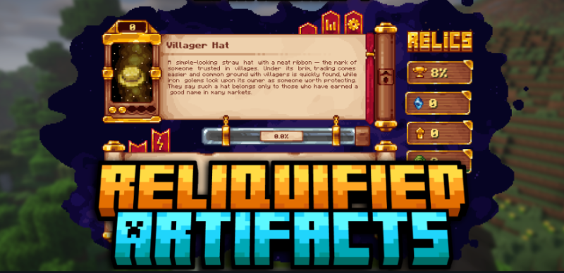 Мод Reliquified Artifacts 1.21.1/1.20.1 (совместимость Relics и Artifacts)