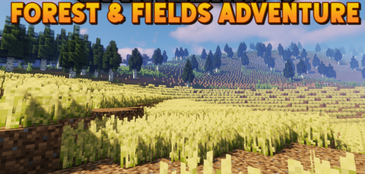 Карта Forest and Fields Adventure 26.2/1.21.11 (приключение и выживание)