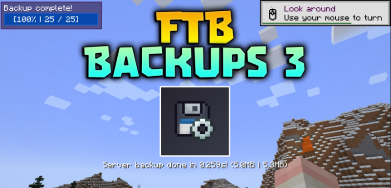 Мод FTB Backups 3 26.1.2/1.21.11 (автоматическое резервное копирование)