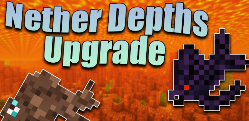 Мод Nether Depths Upgrade 1.21.1/1.19.3 (Незер, лава, рыбы)