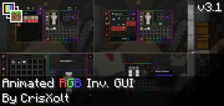 Мод Animated RGB GUI 26.30/1.21.120 (анимированный интерфейс)