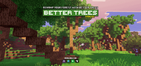 Мод Better Trees - Azalea Tree Update 26.10/1.21.132 (улучшенные деревья)